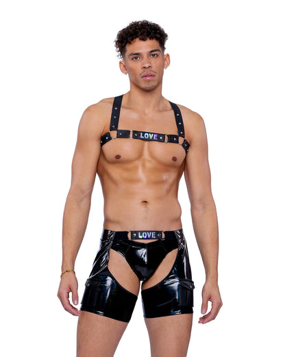 Roma Mens Rave Festival Pride Vinyl Chaps