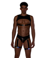 Roma Mens Rave Festival Pride Light-Up LOVE Leg Straps