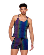 Roma Mens Rave Festival Reflective Tank Top