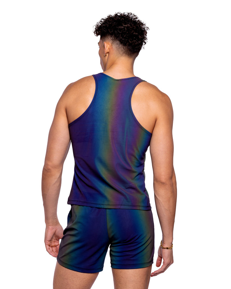 Roma Mens Rave Festival Reflective Tank Top