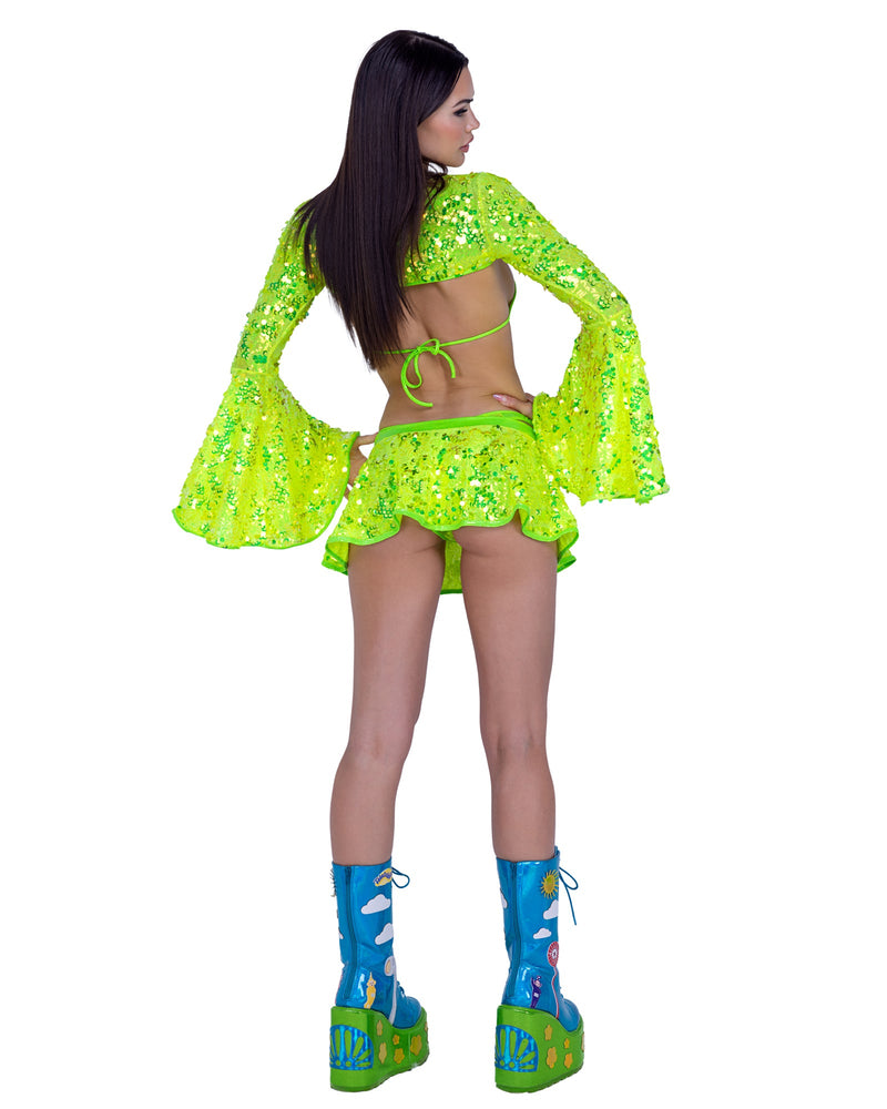 Roma Rave Festival Sequin Bikini Top