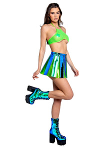 Rave FR120 - Vinyl Pleated Skirt - J. Valentine