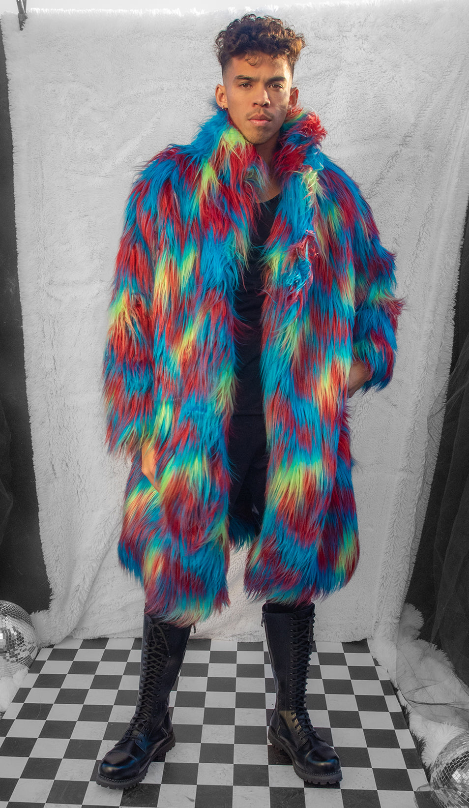 Rave FR154 - Unisex Faux Fur Mid-Length Coat - J. Valentine