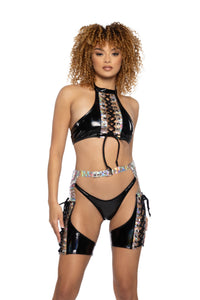 Rave JR108 - PVC & Prism Lace-Up Top - J. Valentine