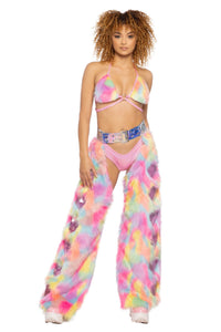 Rave JR147 - Faux Fur Rainbow Heart Chaps - J. Valentine