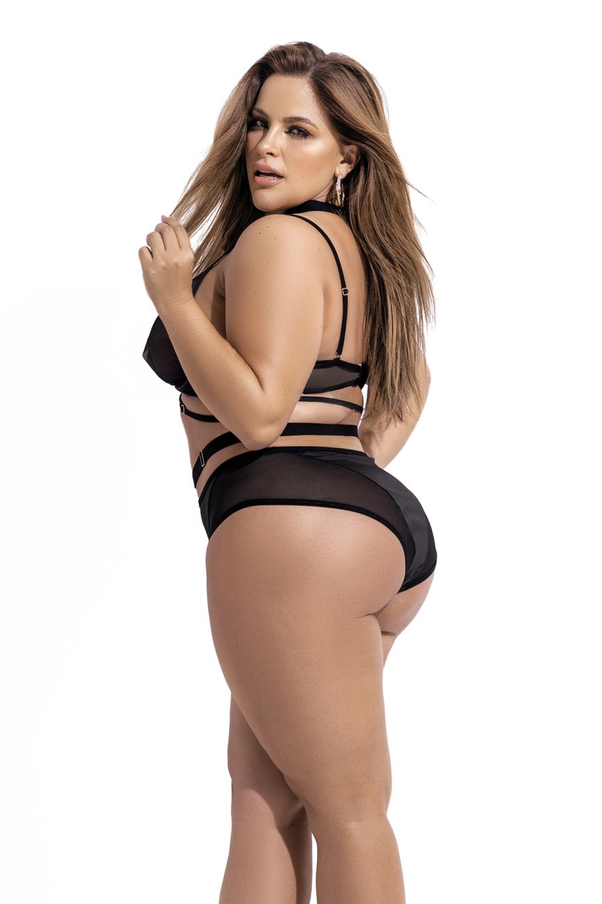 Mapale 2696X Curvy Size Two Piece Lingerie Set Color Black