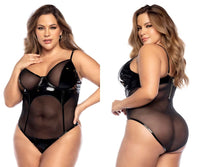 Mapale 2732X Curvy Size Bodysuit Color Wet Black