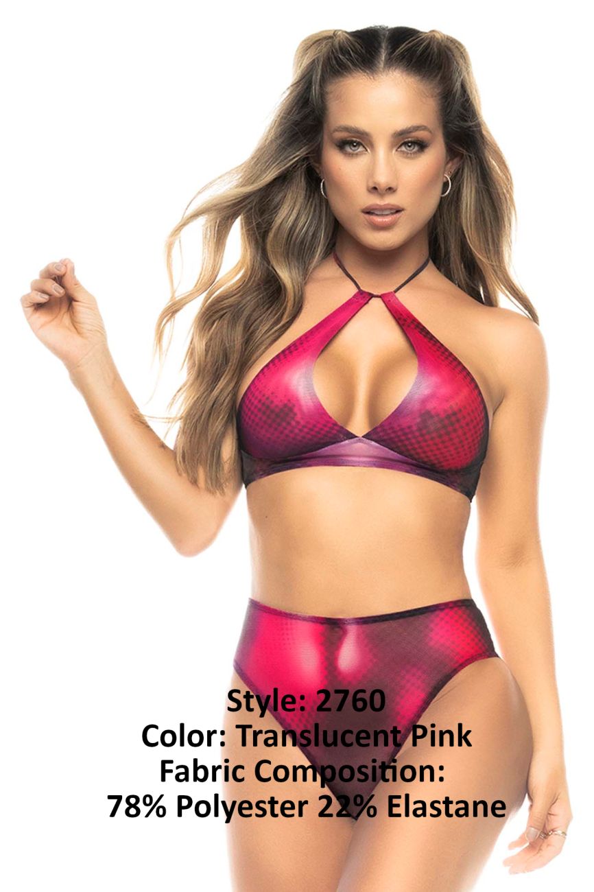 Mapale 2760 Jupiter Three Piece Lingerie Set Color Translucent Pink