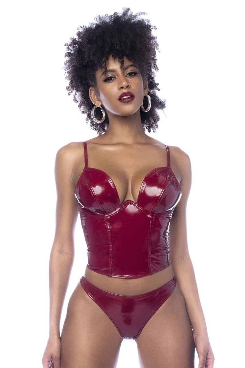 Mapale 2761 Two Piece Lingerie Set Color Gloss Wine