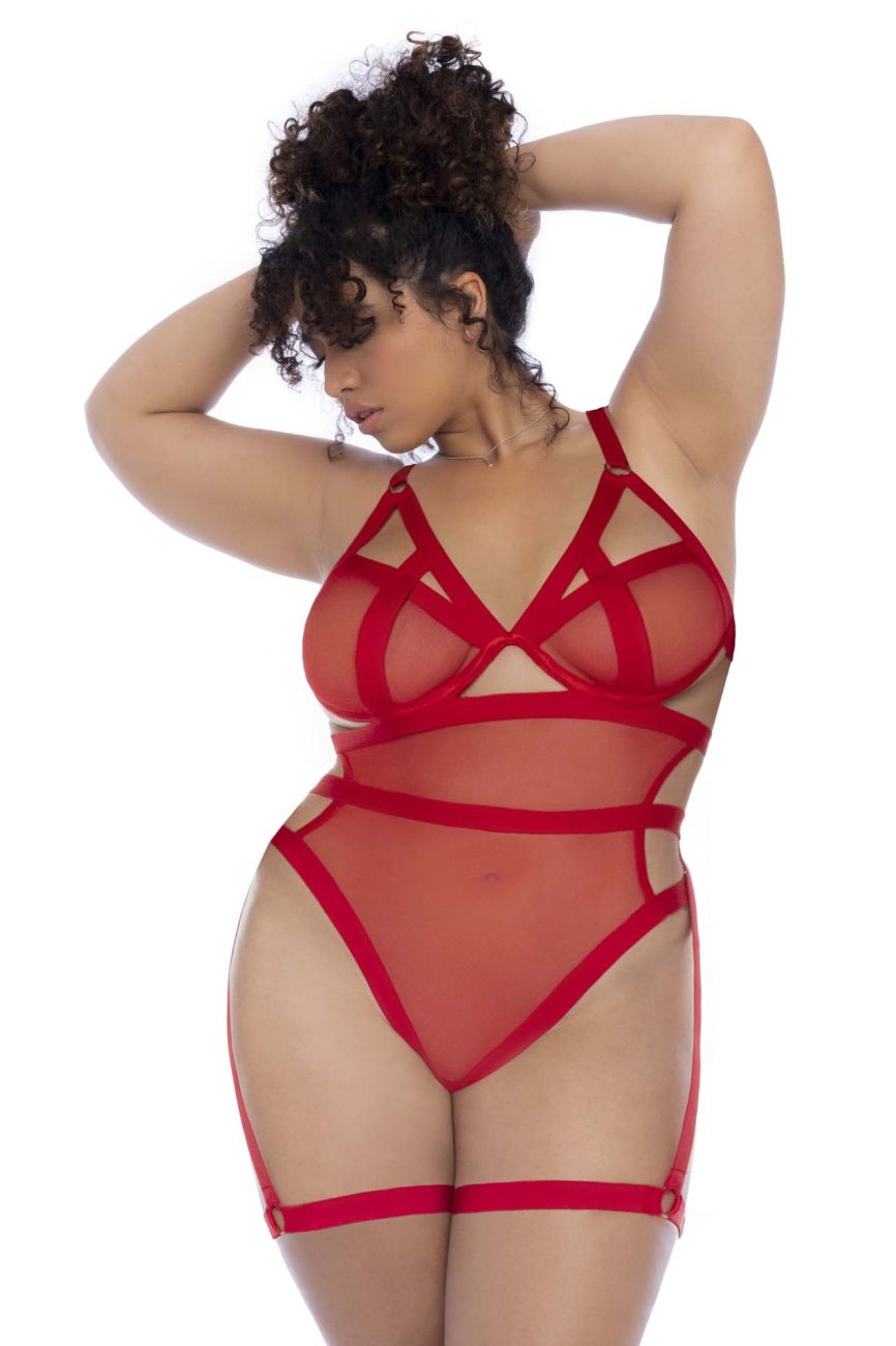 Mapale 2772X Curvy Size Bodysuit Color Red