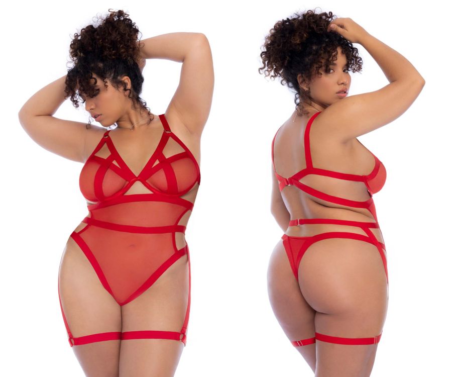 Mapale 2772X Curvy Size Bodysuit Color Red