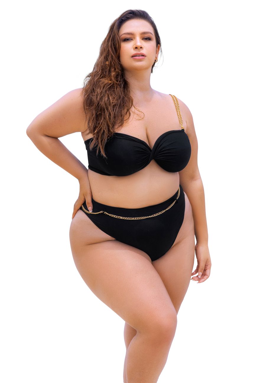 Mapale 67002X Curvy Size Two Piece Swimsuit Color Black