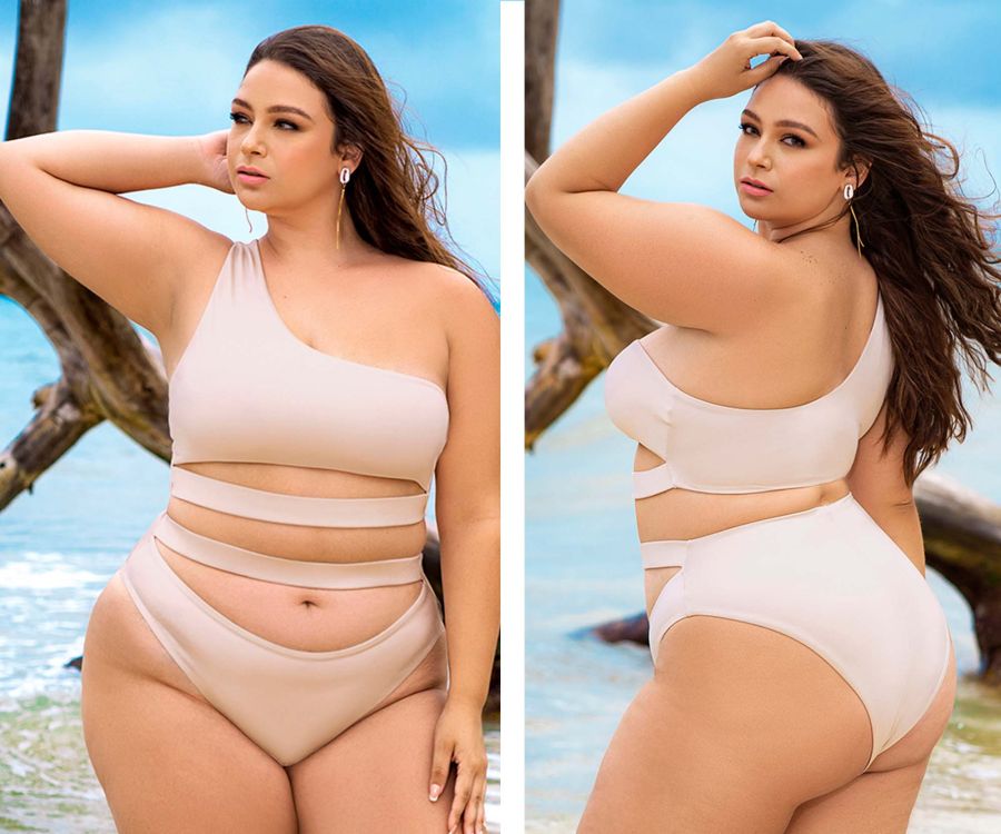 Mapale 67024X Curvy Size Two Piece Swimsuit Color Shimmery Ivory