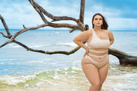 Mapale 67024X Curvy Size Two Piece Swimsuit Color Shimmery Ivory