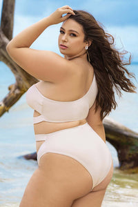 Mapale 67024X Curvy Size Two Piece Swimsuit Color Shimmery Ivory