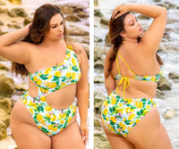 Mapale 67038X Curvy Size One Piece Swimsuit Color Citrus Print