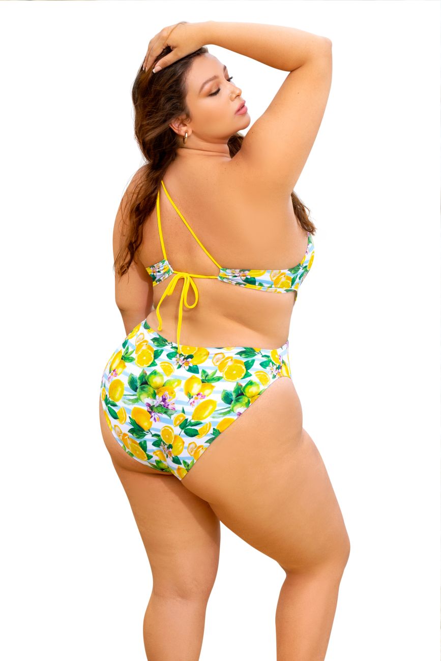 Mapale 67038X Curvy Size One Piece Swimsuit Color Citrus Print