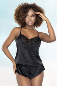 Mapale 7420 Two Piece Lingerie Set Color Black