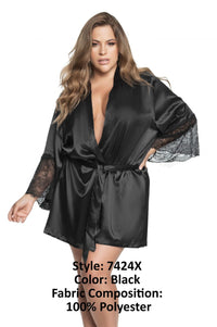 Mapale 7424X Curvy Size Robe Color Black