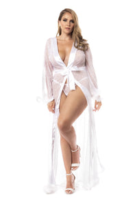 Mapale 7483X Curvy Size Long Robe Color White