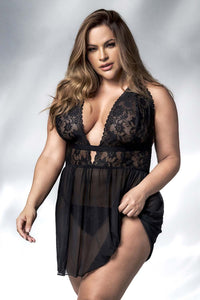 Mapale 7500X Curvy Size Babydoll Color Black