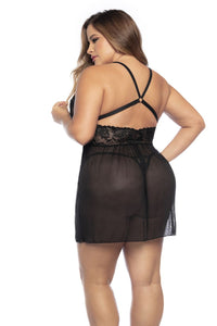 Mapale 7500X Curvy Size Babydoll Color Black