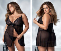 Mapale 7501X Curvy Size Babydoll Color Black