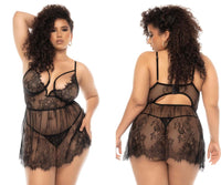 Mapale 7550X Curvy Size Selma Babydoll Plus Color Black