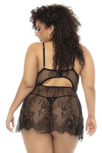 Mapale 7550X Curvy Size Selma Babydoll Plus Color Black