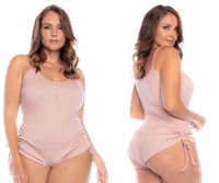 Mapale 7572X Curvy Size Sleep Romper Color Rose