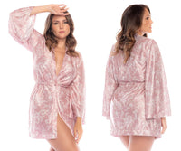 Mapale 7577X Curvy Size Robe Color Rose Print