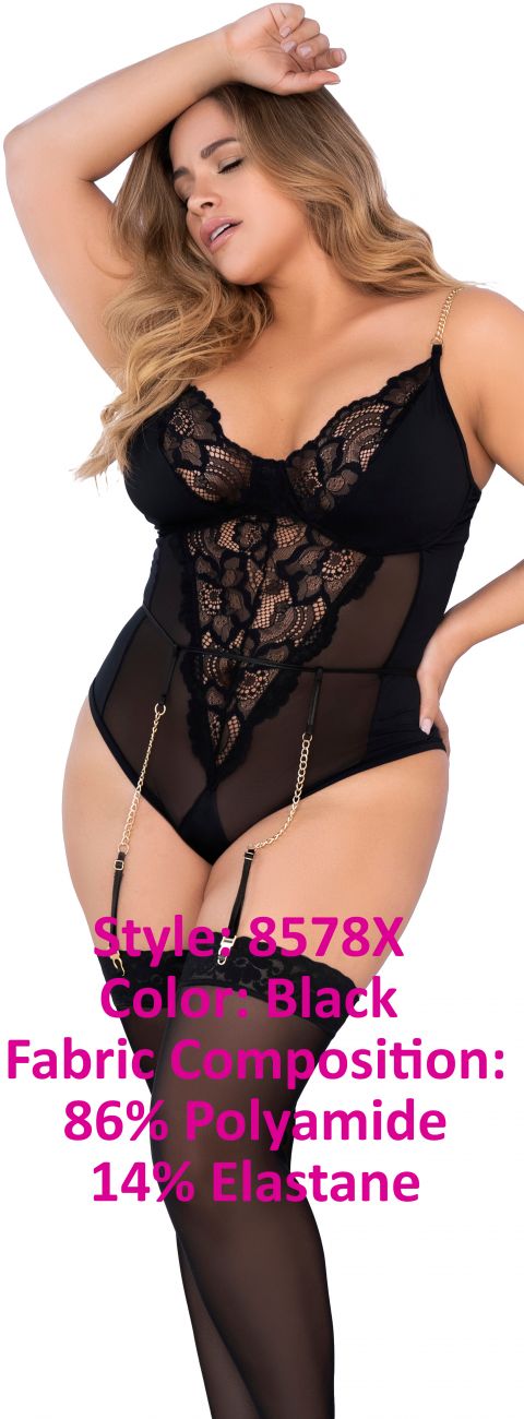 Mapale 8578X Curvy Size Teddy Color Black