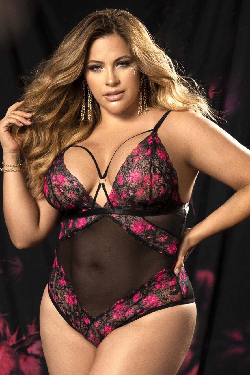 Mapale 8644X Curvy Size Teddy Color Black Print