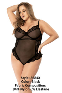 Mapale 8684X Curvy Size Teddy Color Black