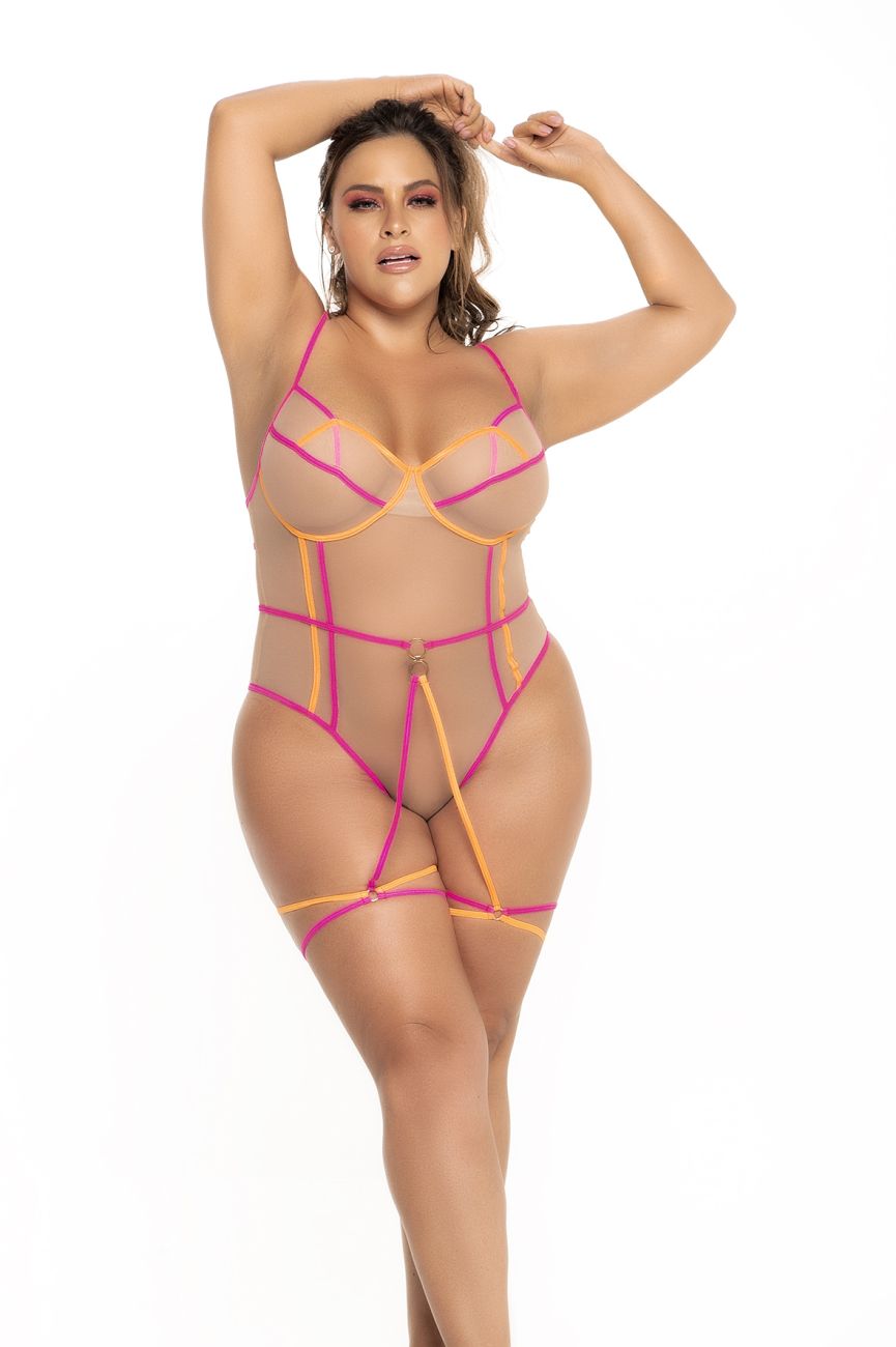 Mapale 8717X Curvy Size Teddy Color Nude-Neon