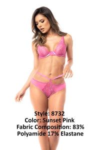 Mapale 8732 Two Piece Lingerie Set Color Sunset Pink