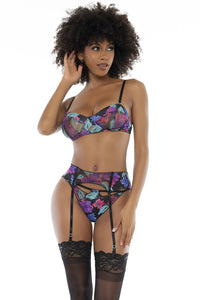 Mapale 8770 Three Piece Lingerie Set Color Dream Flower Print