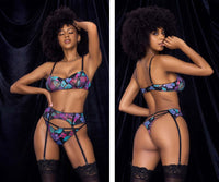 Mapale 8770 Three Piece Lingerie Set Color Dream Flower Print