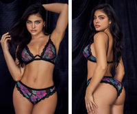 Mapale 8771 Two Piece Lingerie Set Color Dream Flower Print