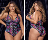 Mapale 8775X Curvy Size Teddy Color Dream Flower Print