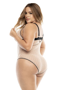 Mapale 8782X Curvy Size Bodysuit Color Nude-Black