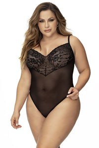 Mapale 8795X Curvy Size Bodysuit Color Black