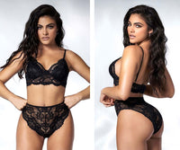 Mapale 8796 Two Piece Lingerie Set Color Black