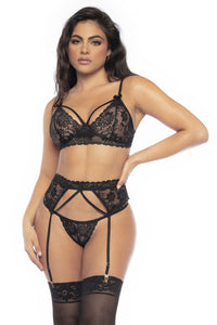 Mapale 8797 Three Piece Lingerie Set Color Black