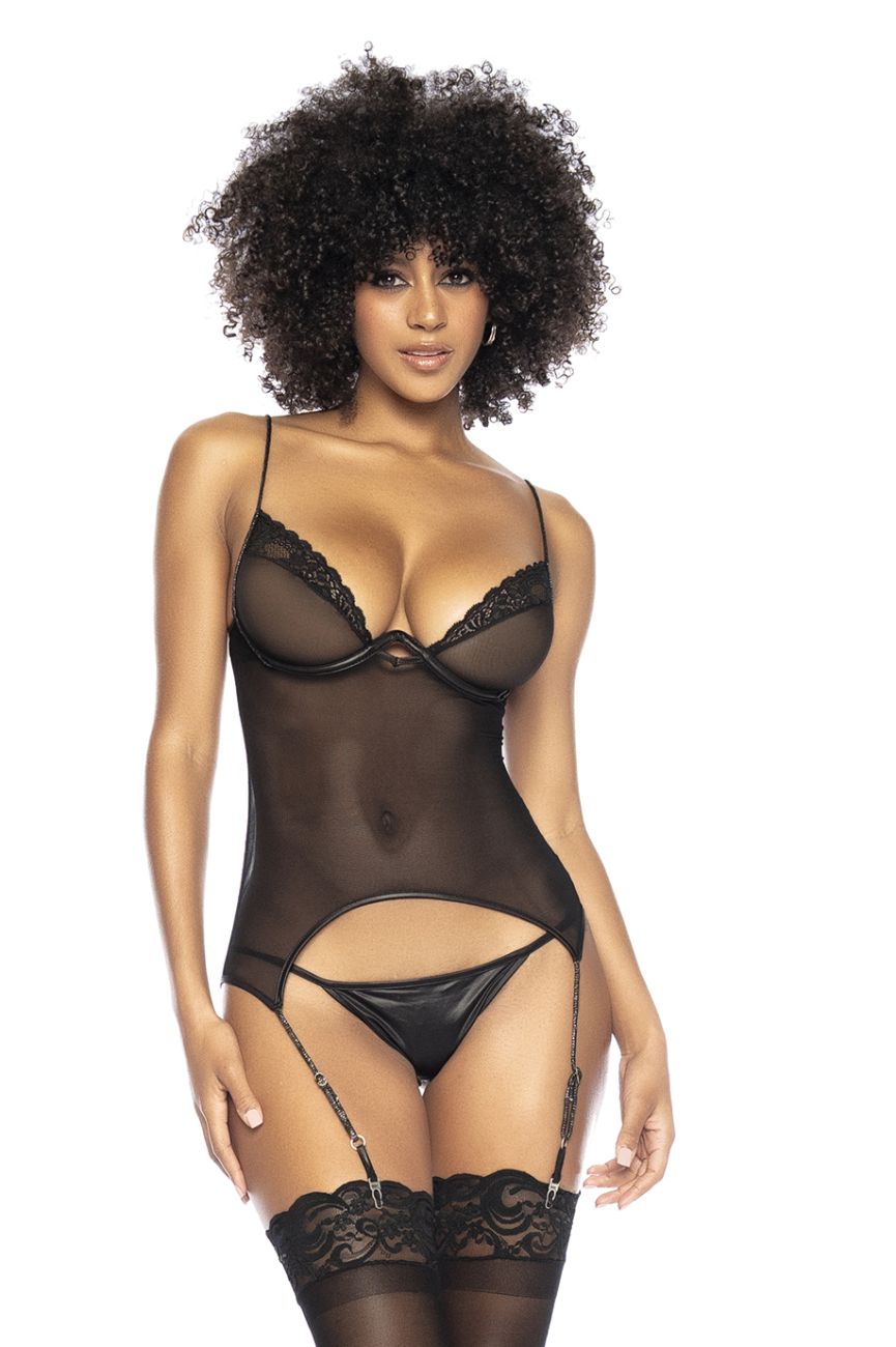 Mapale 8802 Two Piece Lingerie Set Color Black