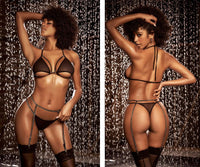 Mapale 8807 Three Piece Lingerie Set Color Black