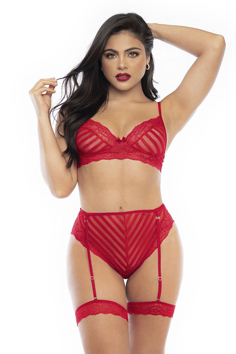 Mapale 8815 Two Piece Lingerie Set Color Red