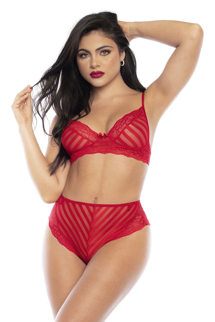 Mapale 8815 Two Piece Lingerie Set Color Red