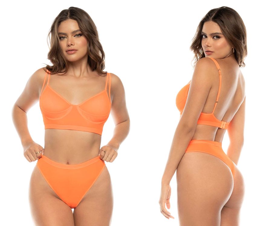 Mapale 8830 Margo Two Piece Lingerie Set Color Hot Orange