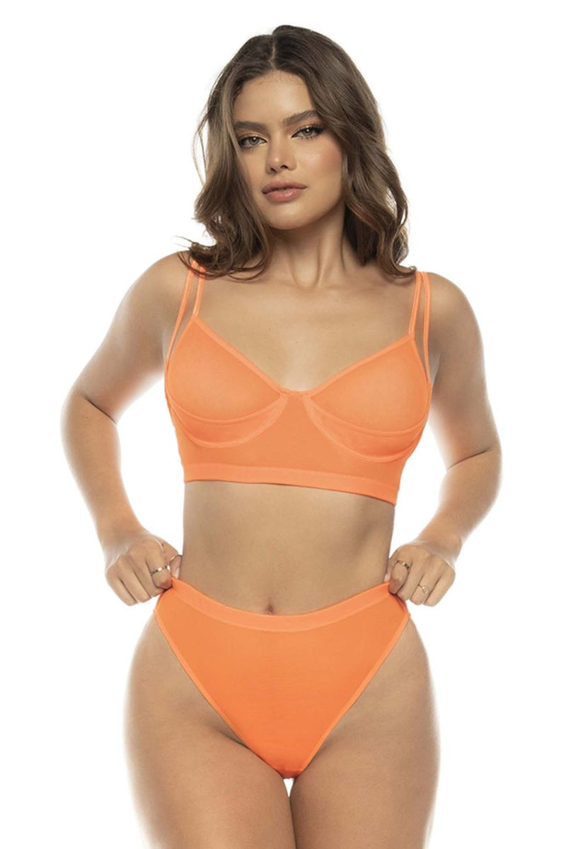 Mapale 8830 Margo Two Piece Lingerie Set Color Hot Orange